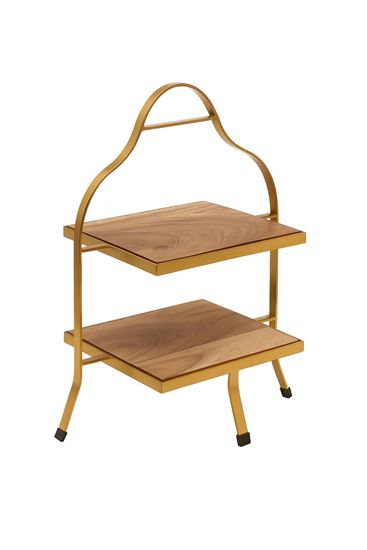 Picture of SHL WOOD MUFFIN STAND RECT 2 TIER 14.5X5.5X14.5"