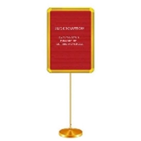 Picture of HK DISPLAY BOARD 4 SIDE ROUND POLE GOLD