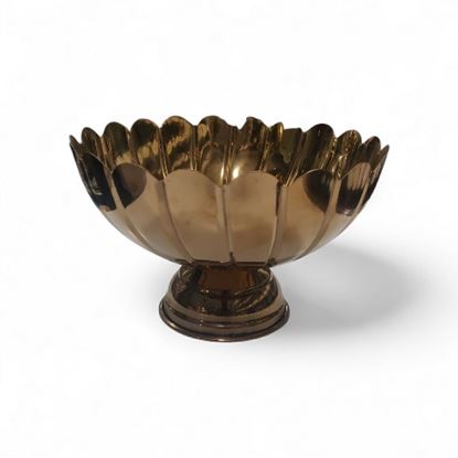 Picture of CHAFFEX BOWL FLOWER W/STAND 12 R GOLD