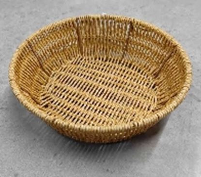 Picture of MOSC POLY BASKET ROUND 24X4CM (ANTIQUE)