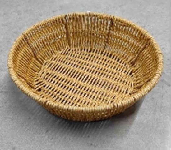 Picture of MOSC POLY BASKET ROUND 24X4CM (ANTIQUE)