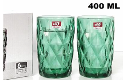 Picture of IMP COL DELI GLASS GREEN 400ML KB155