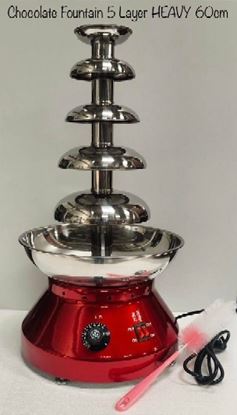 Picture of ELINVER CHOCOLATE FOUNTAIN 5 TIER - RED 60CM