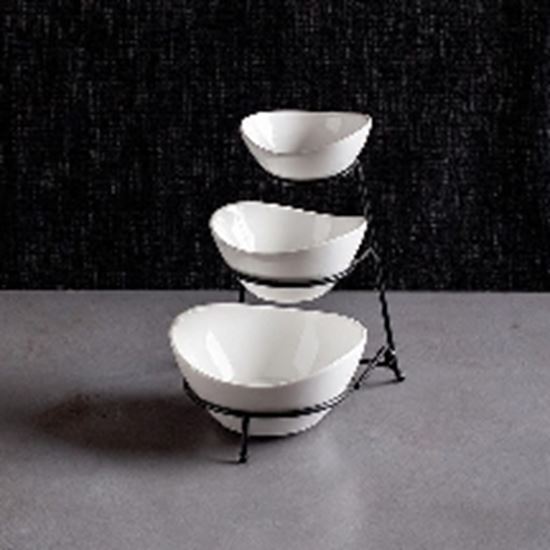 Picture of HSH RISER 3P FLODING FLORA BOWL WHITE