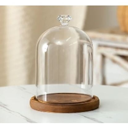 Picture of CK BELL JAR WOOD BASE 9   9010
