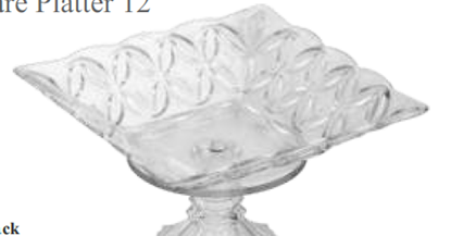 Picture of MUSKAN SQ PLATTER 12" (RED)