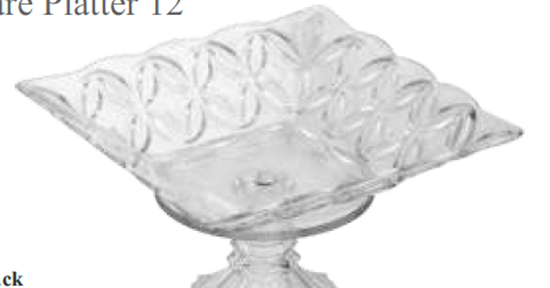 Picture of MUSKAN SQ PLATTER 12" (RED)