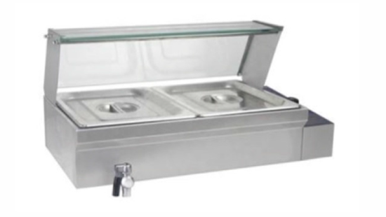 Picture of ELINVER BAIN MARIE W/GLASS LID 2 PAN 1/2