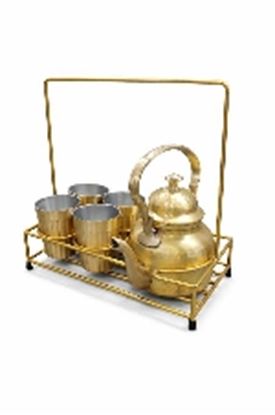 Picture of LACOPPERA BRZ TAPRI TEA SET W/STAND 5P