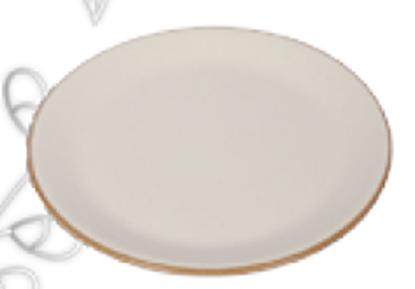 Picture of GP DUAL TAN BROWN HALF PLATE 8" P04-