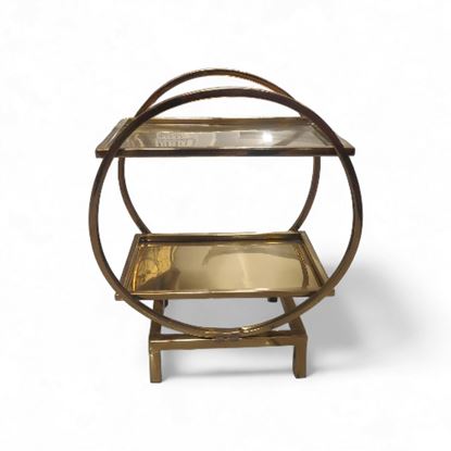Picture of DESTELLER CUTLERY STAND PIPE ROUND SHAPE FLAT 2TIER GOLD