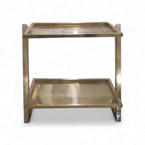 Picture of DESTELLER CUTLERY STAND PIPE L SHAPE FLAT 2TIER GOLD