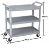 Picture of HK SERVICE CART TROLLEY 3 TIER (ABS) SMALL