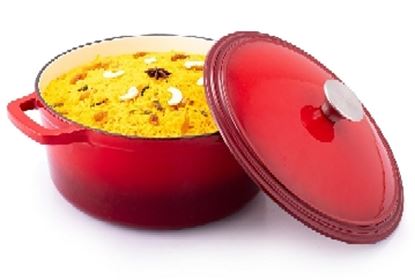 Picture of CHAFFEX CAST IRON CASSEROLE 26CM RED