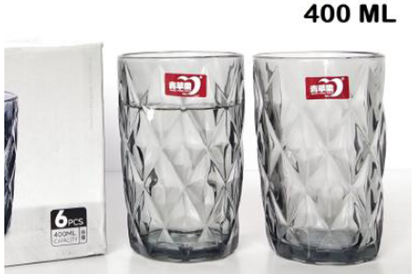 Picture of IMP COL DELI GLASS 400ML KB155-BH SMOKE
