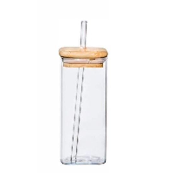 Picture of IMP DELI MASON SIPPER SQ W/STRW 330ML APB350-L1