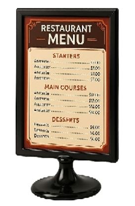 Picture of ACRYLIC MENU STAND FRAME BLACK A5