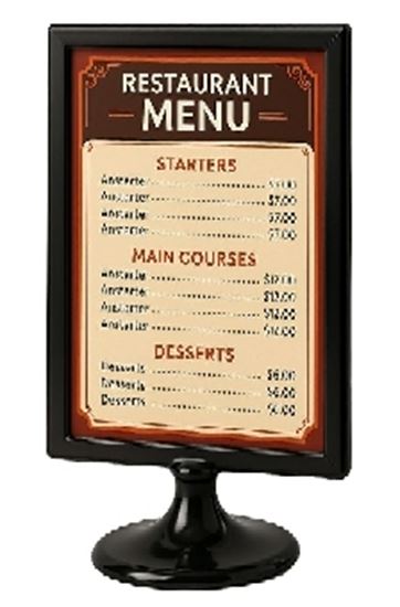 Picture of ACRYLIC MENU STAND FRAME BLACK A5
