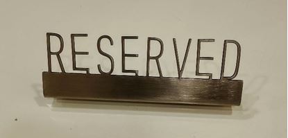 Picture of KMW RESERVED SIGN SS LASER CUT
