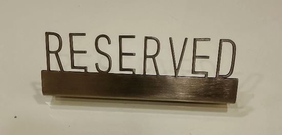 Picture of KMW RESERVED SIGN SS LASER CUT