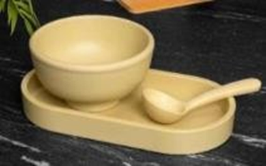 Picture of HNH ML ROCA BEIGE SOUP BOWL 4.75"