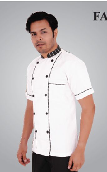 Picture of CHAFFEX UNF CHEF COAT HALF SLEEVE WHITE (SIZE 36-42)