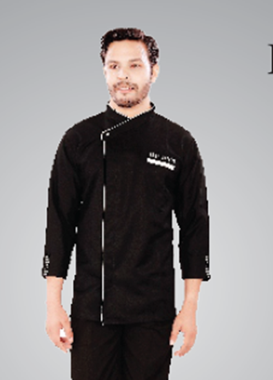 Picture of CHAFFEX UNF CHEF COAT CLASSIC (BLACK) SIZE 36-42