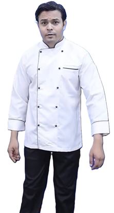 Picture of CHAFFEX UNF CHEF COAT WHITE (ZIGZAG MATT) SIZE 44