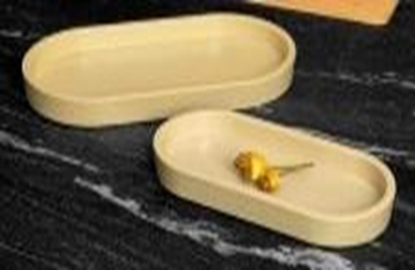 Picture of HNH ML ROCA BEIGE MOD PLATTER MED 10.25X5.5" 309