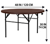 Picture of WP TABLE ROUND FOLDING 4FT MKZY 122 (BARON)