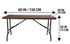 Picture of WP TABLE RECT 5X2.5 FT MKC 152 (HUGO)