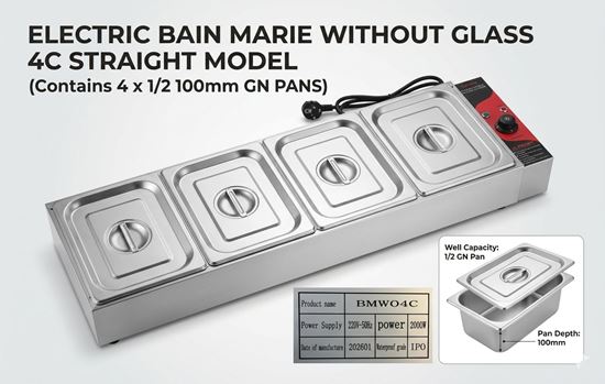 Picture of ELINVER BAIN MARIE 4 PAN 1/2 (STRAIGHT LINE)