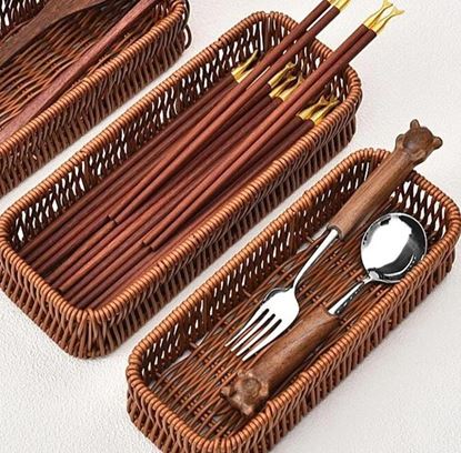 Picture of MOSC POLY CUTLERY BASKET RECT 38X27X6.5