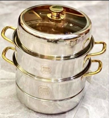 Picture of CHAFFEX CORN STEAMER GOLD 30CM 2 TIER