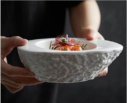 Picture of AS ROKA WHITE MATT CRATER BOWL 400ML