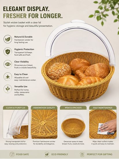 Picture of CHAFFEX POLY BASKET ROUND 15" (BROWN)