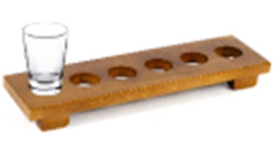 Picture of KVG SHOT GLASS TRAY RECT 6 HW140