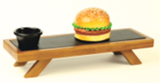 Picture of KVG SLATE PLATTER RECT W/STAND 46X13 CM HW259