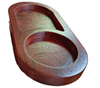 Picture of ARY WOOD PLATTER COFFEE (CYLINDRICAL) 8X6" 11216-