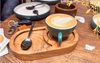 Picture of ARY WOOD PLATTER COFFEE (CYLINDRICAL) 8X6" 11216-