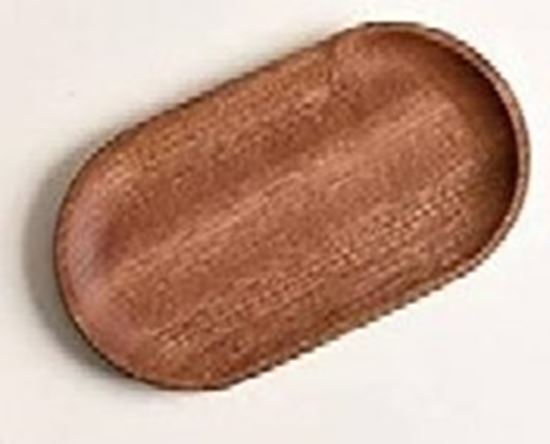 Picture of ARY WOOD PLATTER COFFEE (CYLINDRICAL) 8X5" 11233-