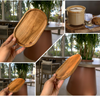 Picture of ARY WOOD PLATTER COFFEE (CYLINDRICAL) 8X5" 11233-