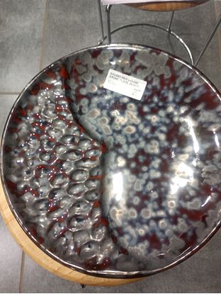 Picture of CC STUDIO RED ROUND STONE PLATE 26.5CM