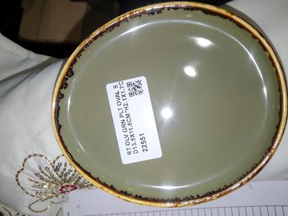 Picture of ARIANE RT OLV GRN PLT OVAL S D13.5X11.8CM*H2.1X1.7CM