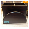 Picture of KVN WOOD CUTLERY & NAPKIN HOLDER D SHAPE ROSE WOOD