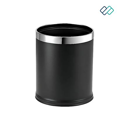 Picture of CHAFFEX DUSTBIN DOUBLE LAYER METAL ROUND BLACK