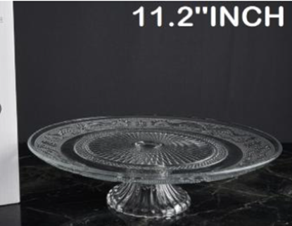 Picture of IMP GK GLASS PLATTER W/STAND ROUND 11.2" GLP50-