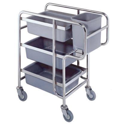 Picture of HK CLEARANCE TROLLEY W/TRAY & DUSTBIN