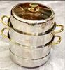 Picture of CHAFFEX CORN STEAMER GOLD 32CM 2 TIER