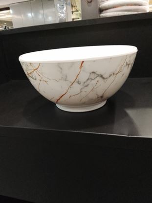 Picture of HSH ROUND FRUIT BOWL 10" WHITE MARBLE